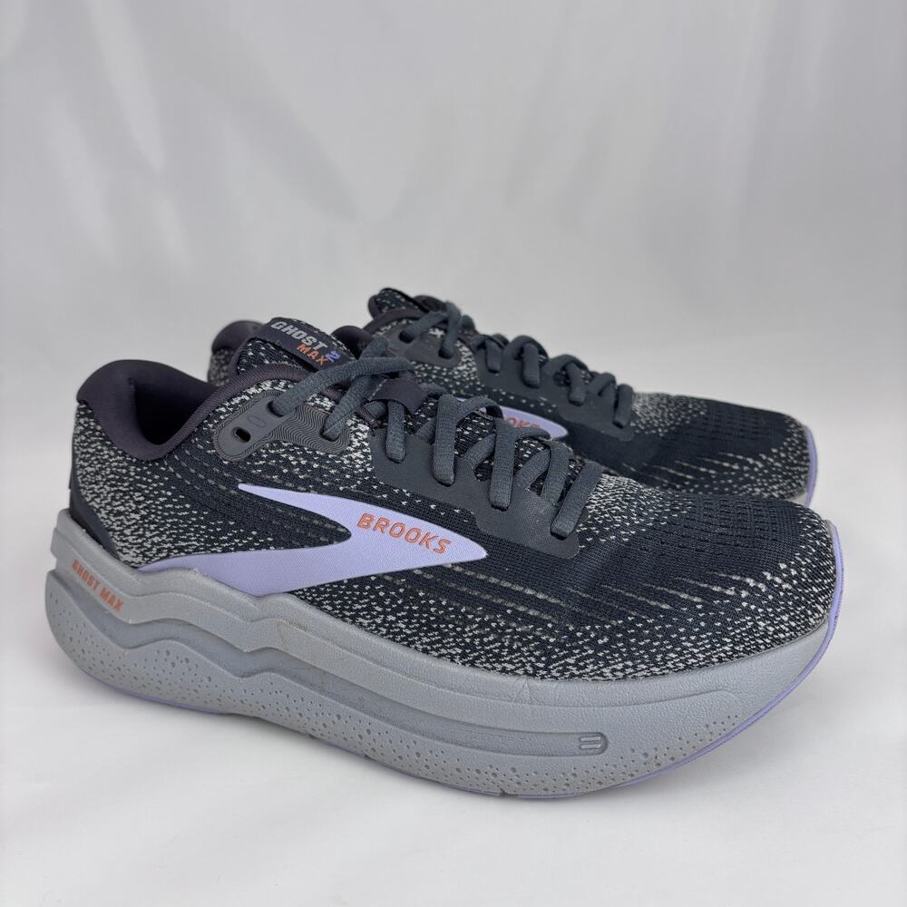 Brooks Ghost Max 2 Size 8 Ebony Sweet Lavender Running